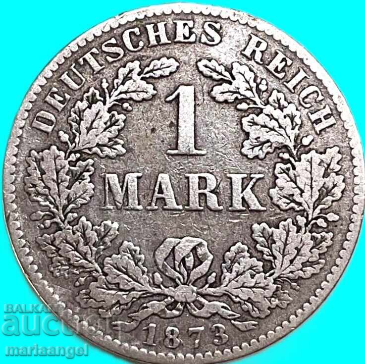 Germania 1 marcă 1873 B-Hanovra - rară - 5