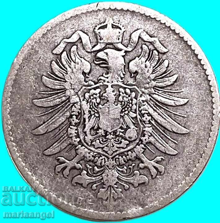 Germania 1 marcă 1873 B-Hanovra - rară - 6