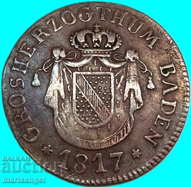 1/2 kreuzer 1817 Baden Germania 20mm - nominal rar - 5