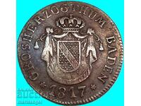 1/2 Kreuzer 1817 Baden Germany 20mm - rare denomination