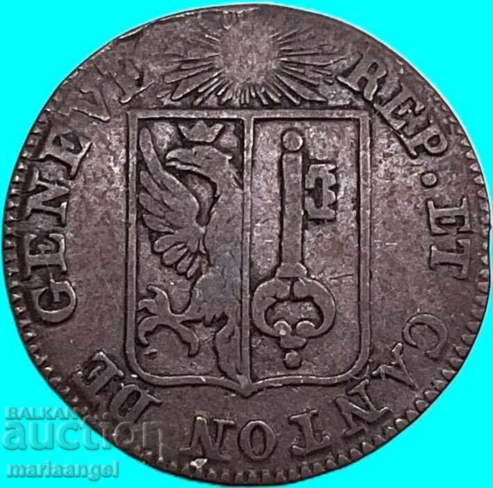 1 sol 1825 Elveția Cantonul Geneva SWISS bilion - 5 1 sol 1825 Elveția Cantonul Geneva SWISS bilion - 5