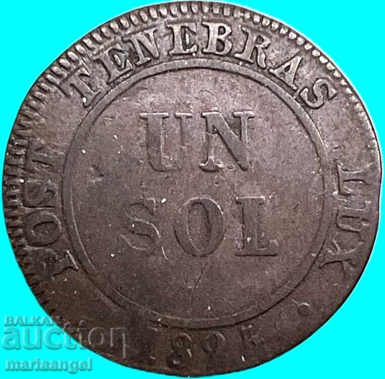 1 sol 1825 Elveția Cantonul Geneva SWISS bilion - 6 1 sol 1825 Elveția Cantonul Geneva SWISS bilion - 6