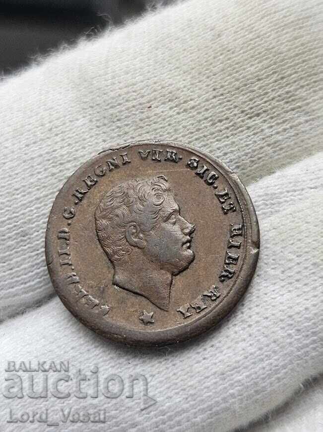 Кралство на Двете Сицилии 1 торнезе (Tornese Uno) от 1858 с цена € 16.00 | 31.29 лв.