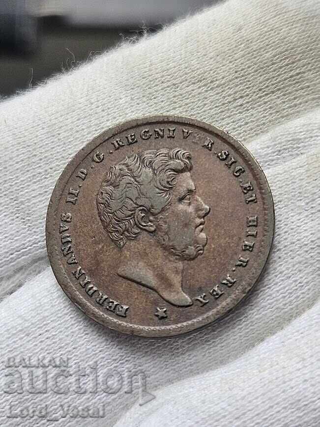 Кралство на Двете Сицилии 2 торнези (Tornesi Due) от 1857 с цена € 22.00 | 43.03 лв.