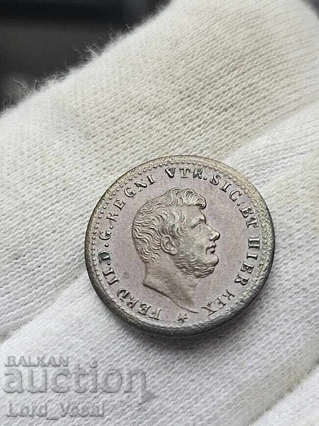 Regatul celor Două Sicilii 1/2 tornese (Mezzo Tornese) 1853 cu preț € 35.00 | 68.45 BGN