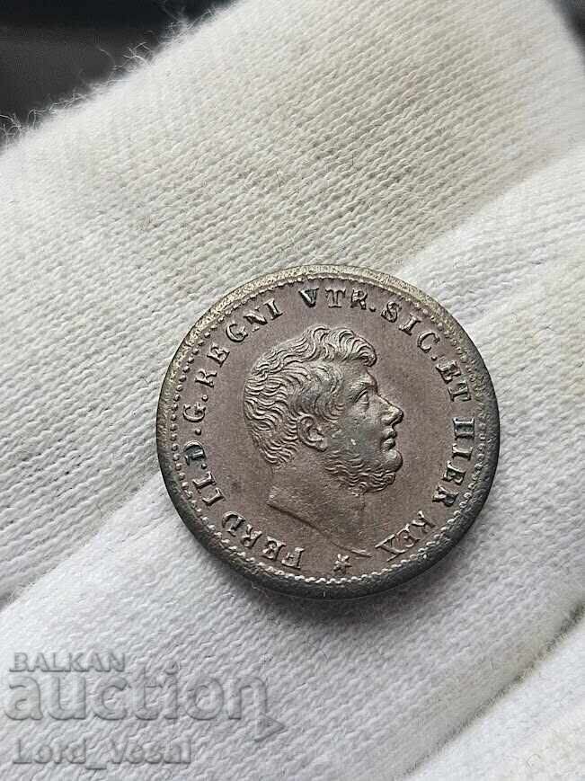 Licitație Regatul celor Două Sicilii 1/2 tornese (Mezzo Tornese) 1853