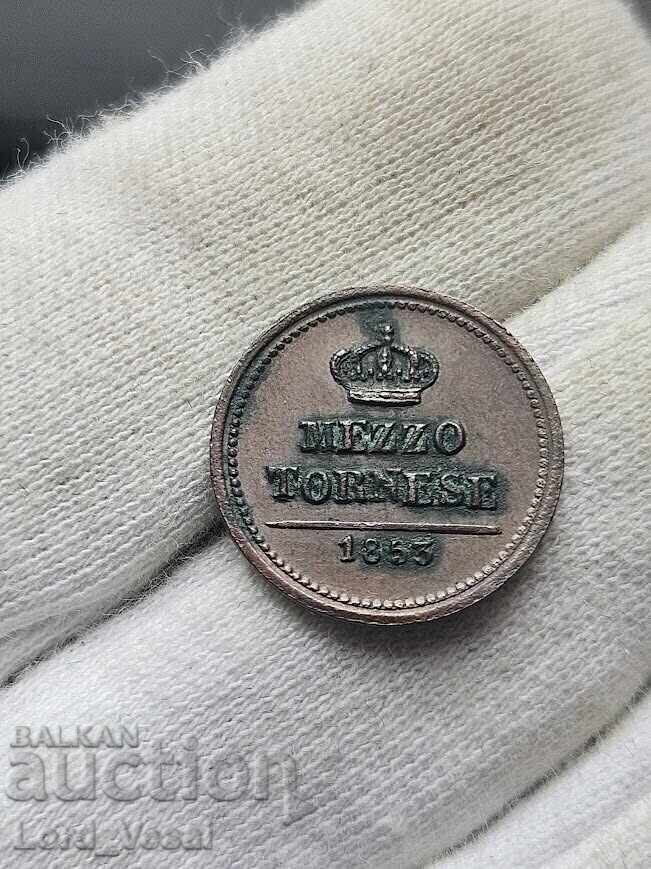 Livrarea Regatul celor Două Sicilii 1/2 tornese (Mezzo Tornese) 1853