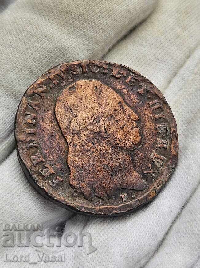 Кралство Неапол 6 торнези (6 Tornesi) от 1800 г. - 6