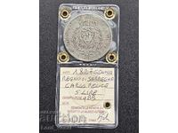 Regatul Piemont-Sardinia 5 Lire 1827 P (Genova)