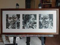 Series of drawings - Anton Terziev, mixed media