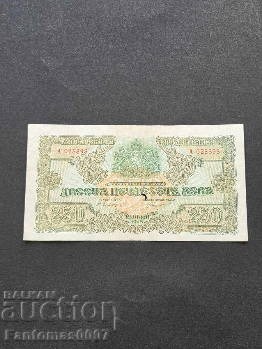 250 LEVA 1945 cu preț € 1.50 | 2.93 BGN