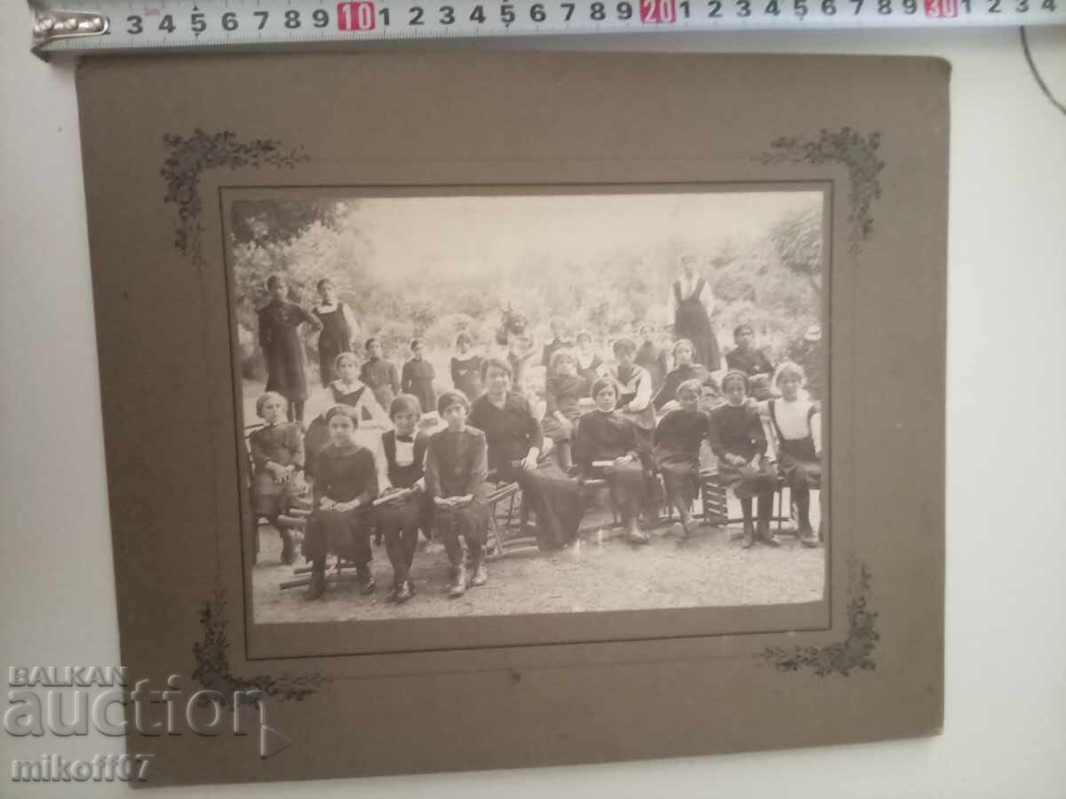 Fotografie pe carton elevi 1914 Fotografie pe carton elevi 1914