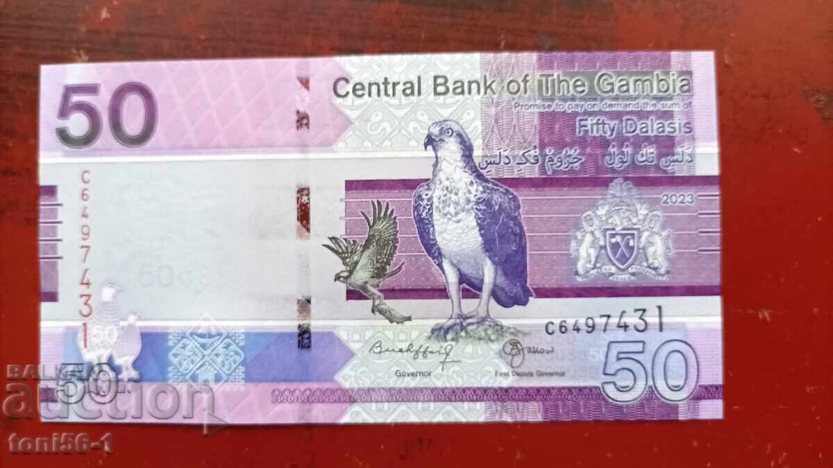 Гамбия 50 даласи 2023 UNC