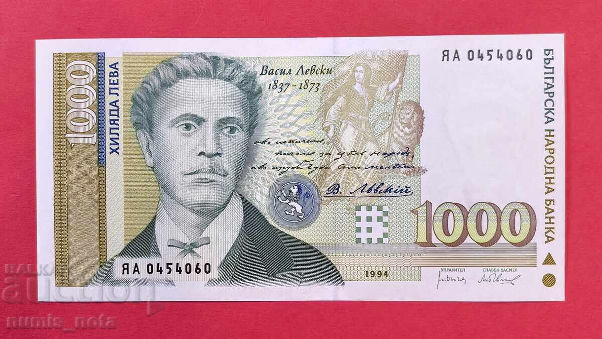 1000 leva 1994 UNC serie de înlocuire YAA - de la 1 cent 1000 leva 1994 UNC serie de înlocuire YAA - de la 1 cent