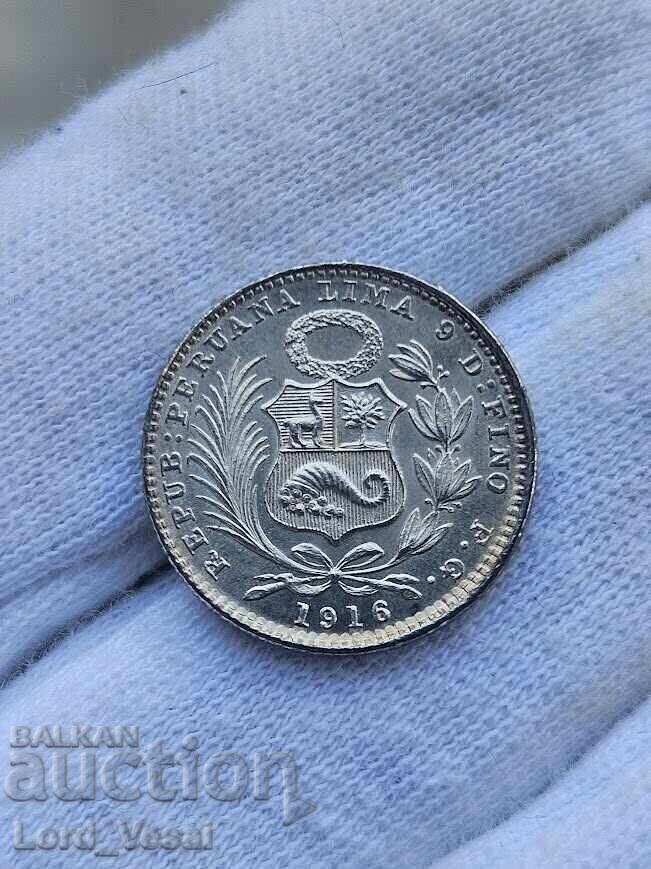 Licitație Peru 1 Dinero 1916 FG