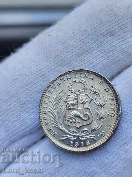Peru 1 Dinero 1916 FG