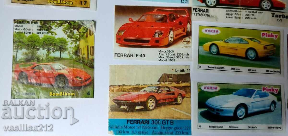 Colecție de abțibilduri Ferrari din gumă de mestecat cu preț € 20.00 | 39.12 BGN Colecție de abțibilduri Ferrari din gumă de mestecat cu preț € 20.00 | 39.12 BGN