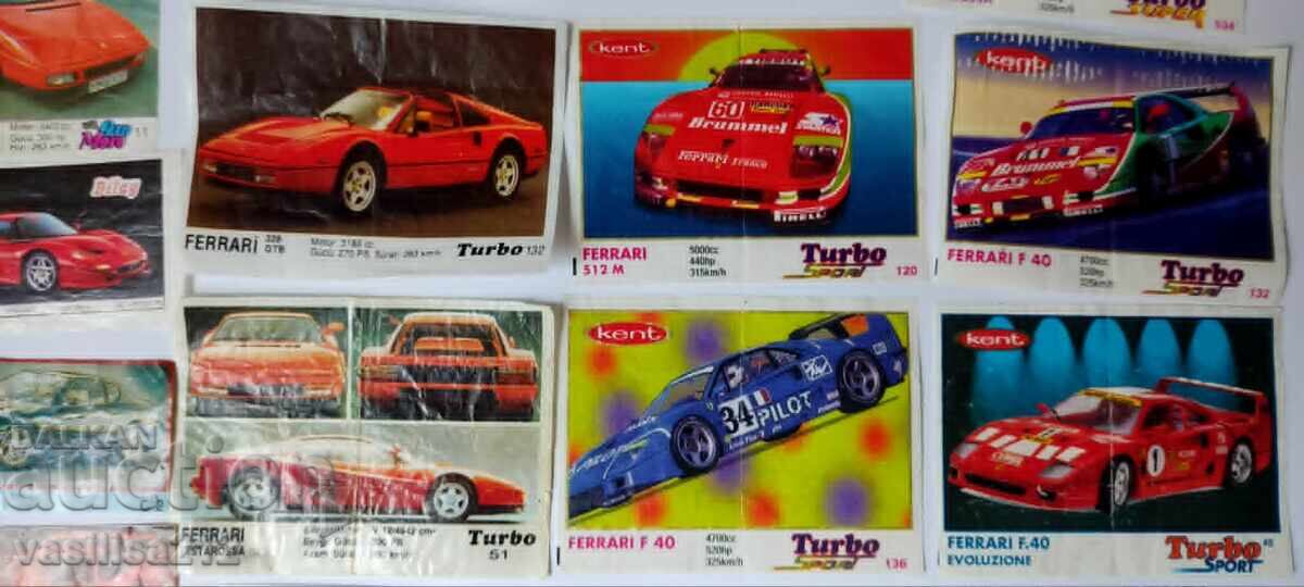 Livrarea Colecție de abțibilduri Ferrari din gumă de mestecat Livrarea Colecție de abțibilduri Ferrari din gumă de mestecat