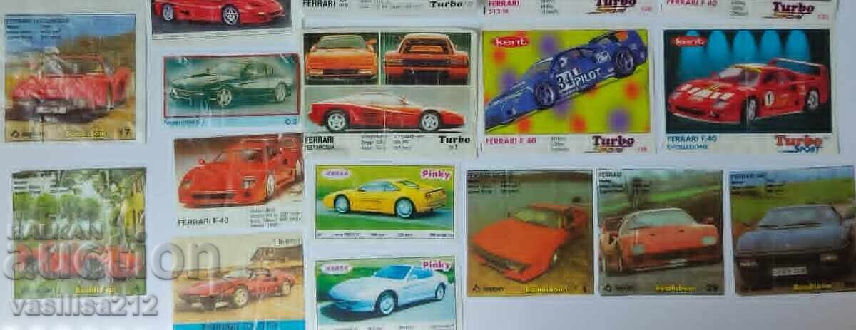 Colecție de abțibilduri Ferrari din gumă de mestecat - 7 Colecție de abțibilduri Ferrari din gumă de mestecat - 7