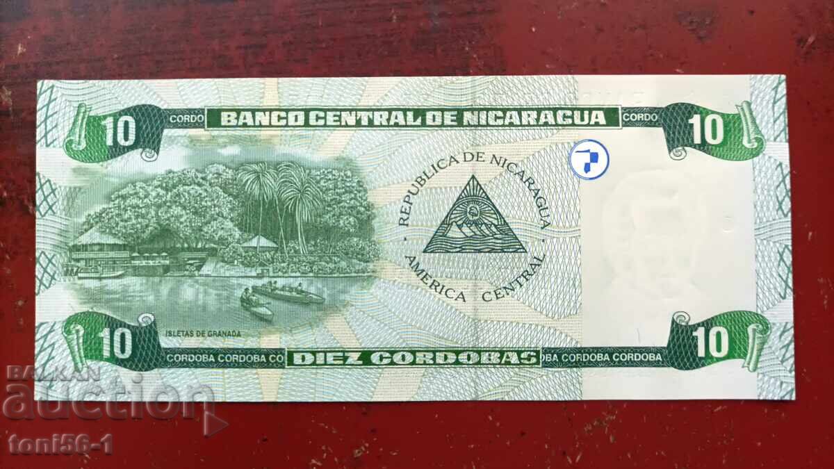 Nicaragua 10 córdobas 2002 UNC cu preț € 6.50 | 12.71 BGN