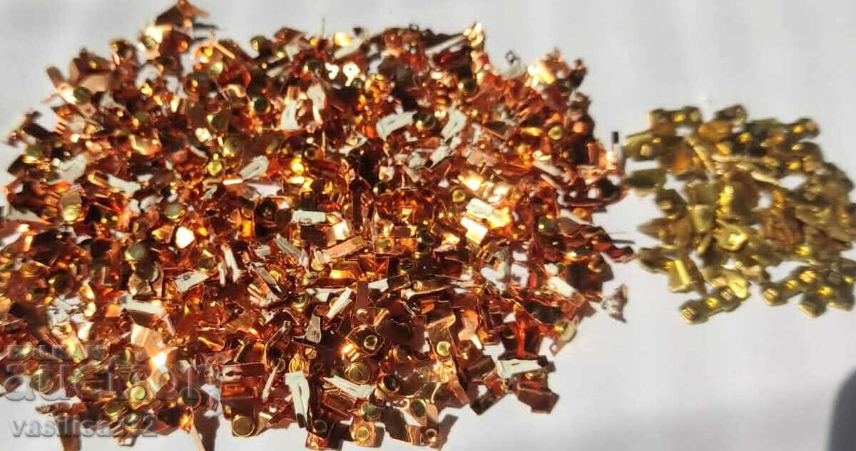Auction  Gold-plated contacts, 50 grams