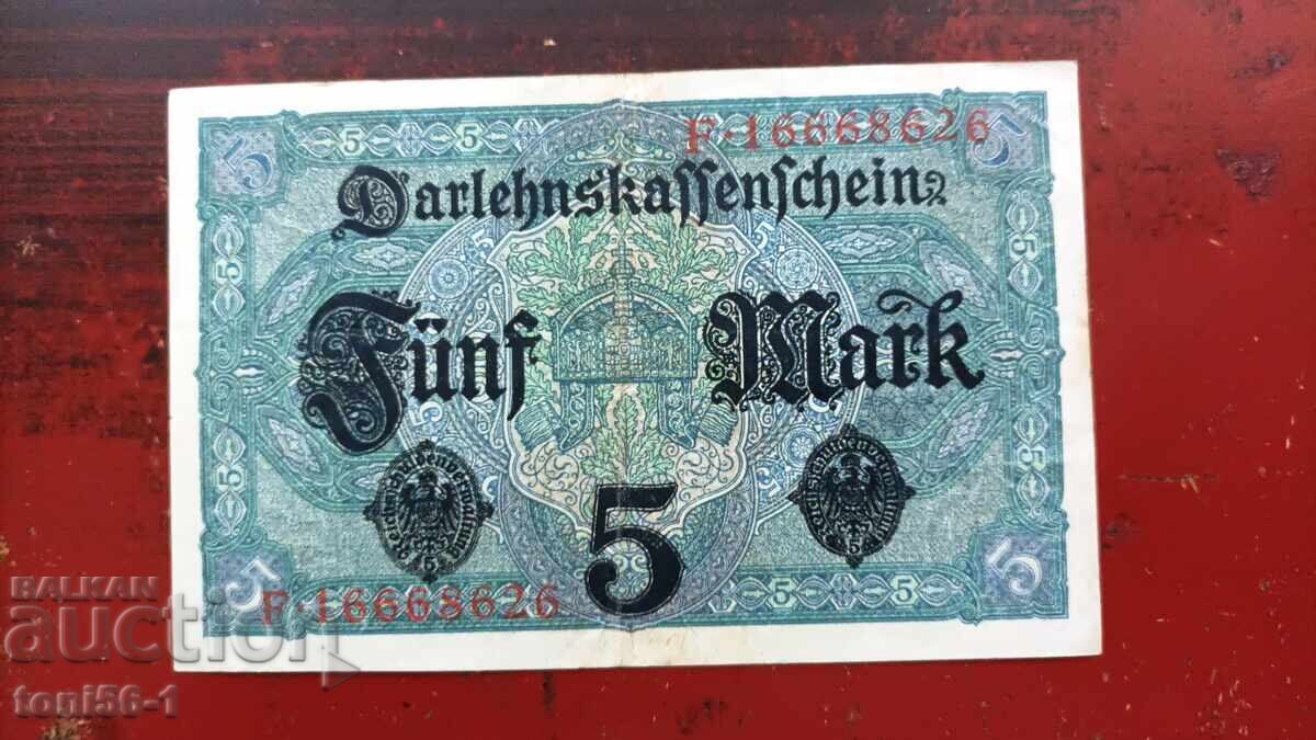 Germania 5 mărci 1917 EF cu preț € 3.00 | 5.87 BGN Germania 5 mărci 1917 EF cu preț € 3.00 | 5.87 BGN