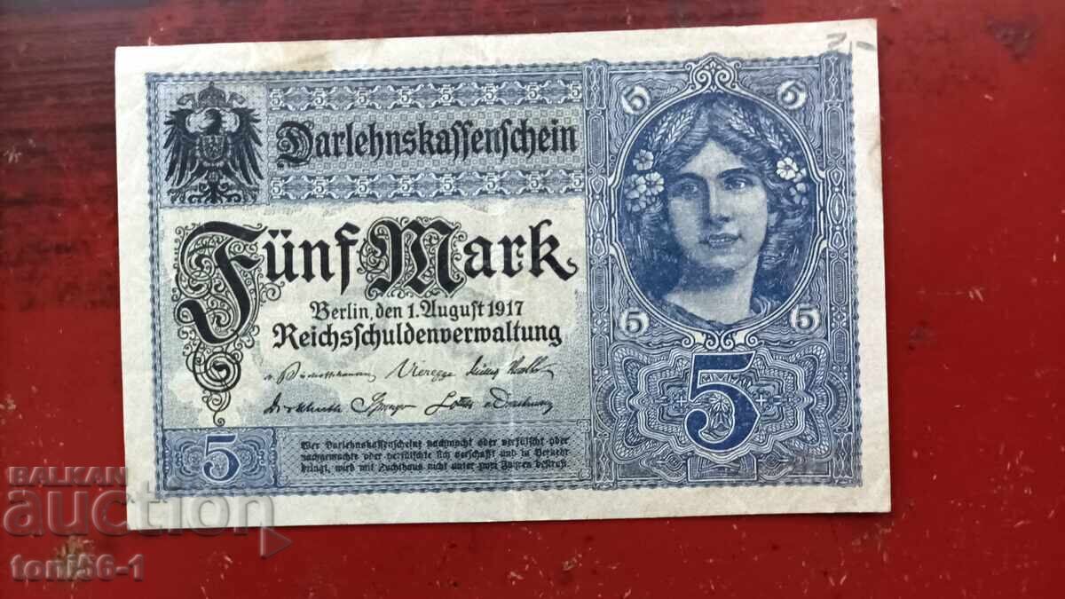 Germania 5 mărci 1917 EF Germania 5 mărci 1917 EF