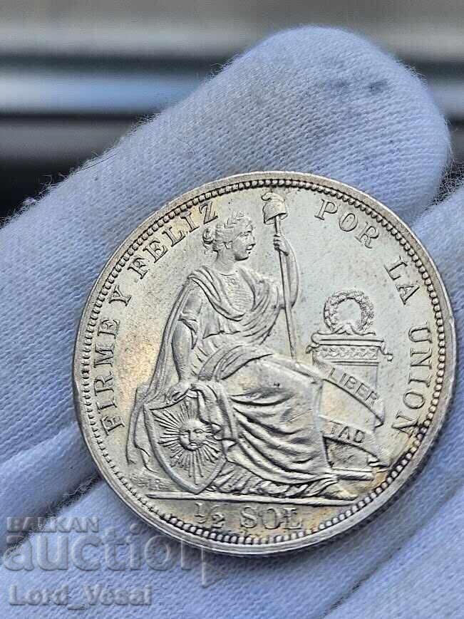 Peru ½ Sol 1916 LIMA FG cu preț € 80.00 | 156.47 BGN