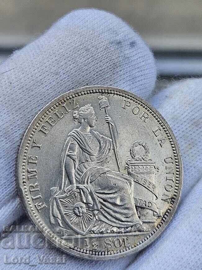Peru ½ Sol 1916 LIMA FG - 6