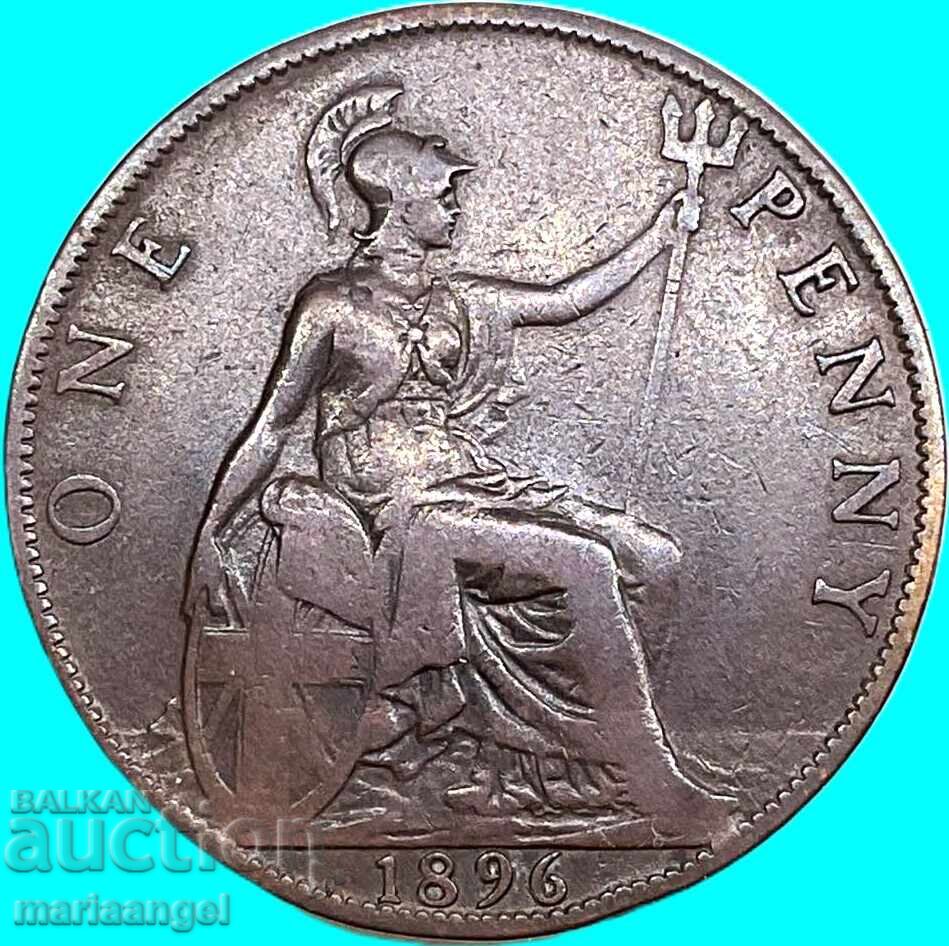Livrarea 1 Penny 1896 Marea Britanie 30mm bronz
