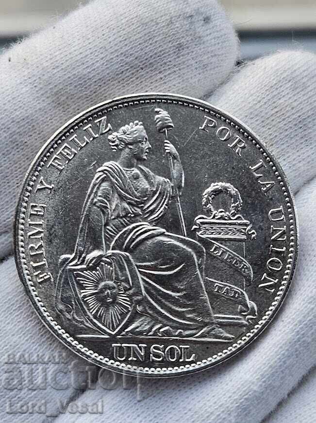 Livrarea Peru 1 Sol 1916 LIMA FG Livrarea Peru 1 Sol 1916 LIMA FG