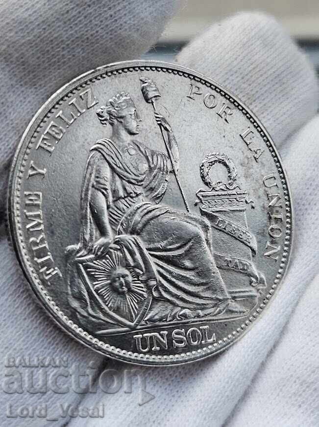 Peru 1 Sol 1916 LIMA FG - 6 Peru 1 Sol 1916 LIMA FG - 6