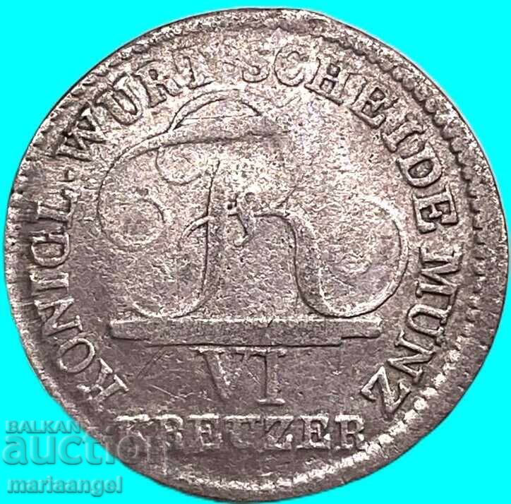 6 κρόιτσερ 1808 Γερμανία Βυρτεμβέργη Φρειδερίκος ασήμι - 7 6 κρόιτσερ 1808 Γερμανία Βυρτεμβέργη Φρειδερίκος ασήμι - 7