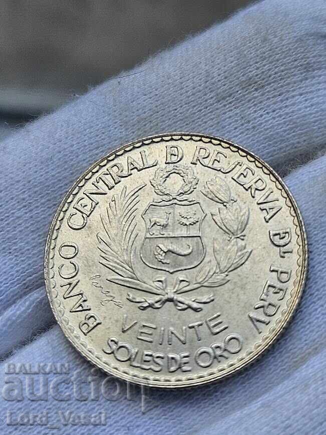 Peru 20 Soles 1965 Soles de Oro with price € 40.00 | 78.23 BGN
