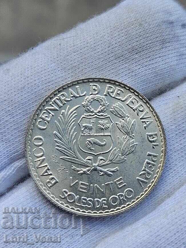 Delivery of Peru 20 Soles 1965 Soles de Oro