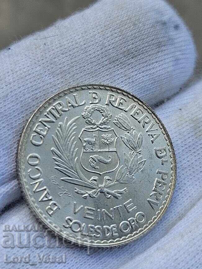 Peru 20 Soles 1965 Soles de Oro - 6