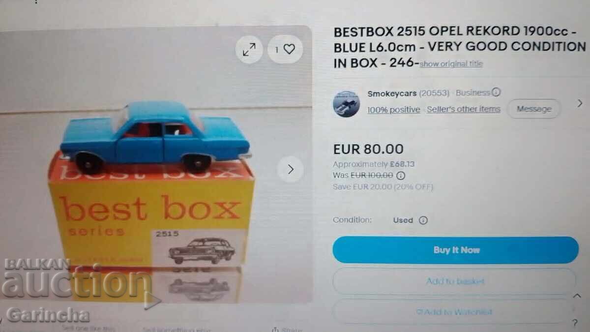 Opel Rekord best box made in Holland 1/80 - 6 Opel Rekord best box made in Holland 1/80 - 6