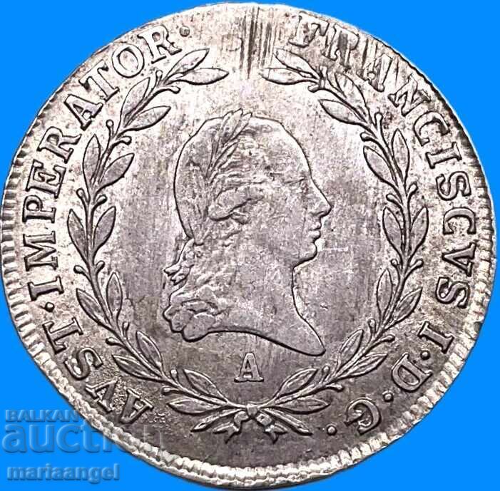 20 κρόιτσερ 1809 Αυστρία Α - Βιέννη - σπάνια χρονιά Πατίνα - 5