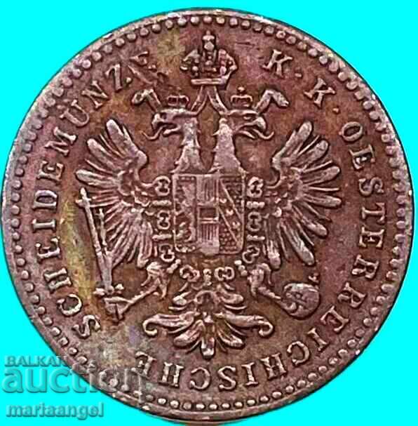 1 kreĭtser 1860 V - Kremnits Avstriya - 6