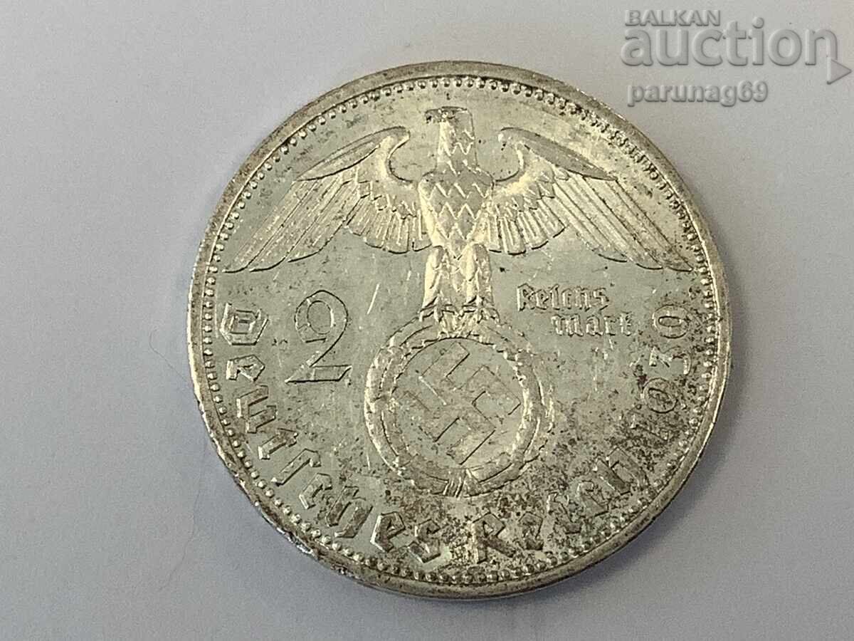 Germania 2 mărci 1939 A - Berlin Argint 0.625 Germania 2 mărci 1939 A - Berlin Argint 0.625