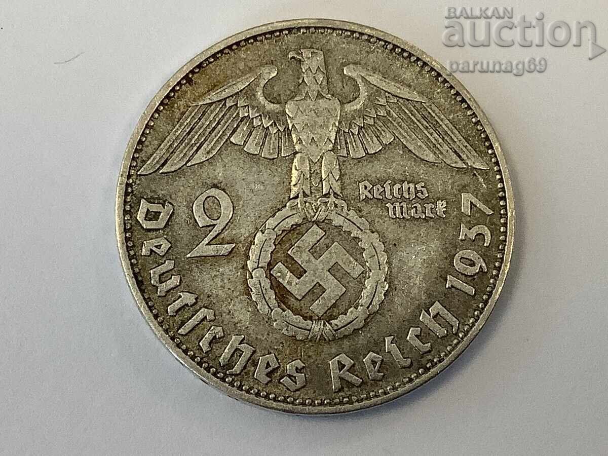 Germania 2 mărci 1937 'D' - München Argint 0.625