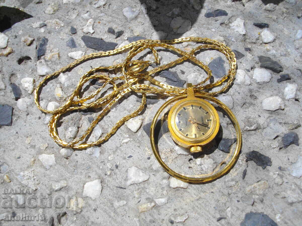 CEAS DE DAMĂ PLACAT CU AUR CHAIKA MEDALION PANDANTIV
