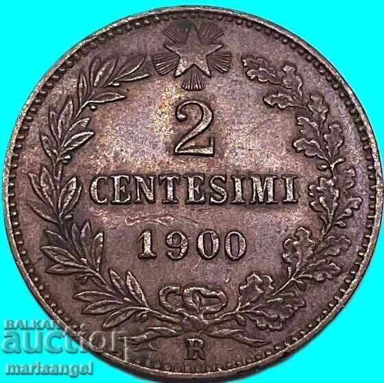 Licitație 2 cenți 1900 Italia Umberto I 2