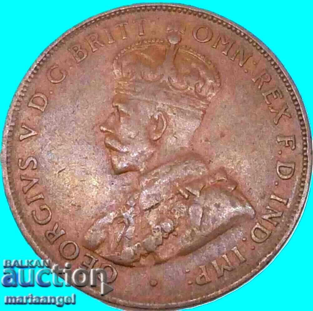 Австралия 1 Пени 1927 30мм бронз - 7
