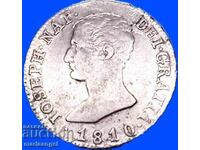 Наполеон Йозеф 1810 4 Реала Испания Мадрид 5,97г сребро
