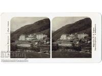 VECHE FOTOGRAFIE STEREO MĂNĂSTIREA RILA SERIA 4/20 J696