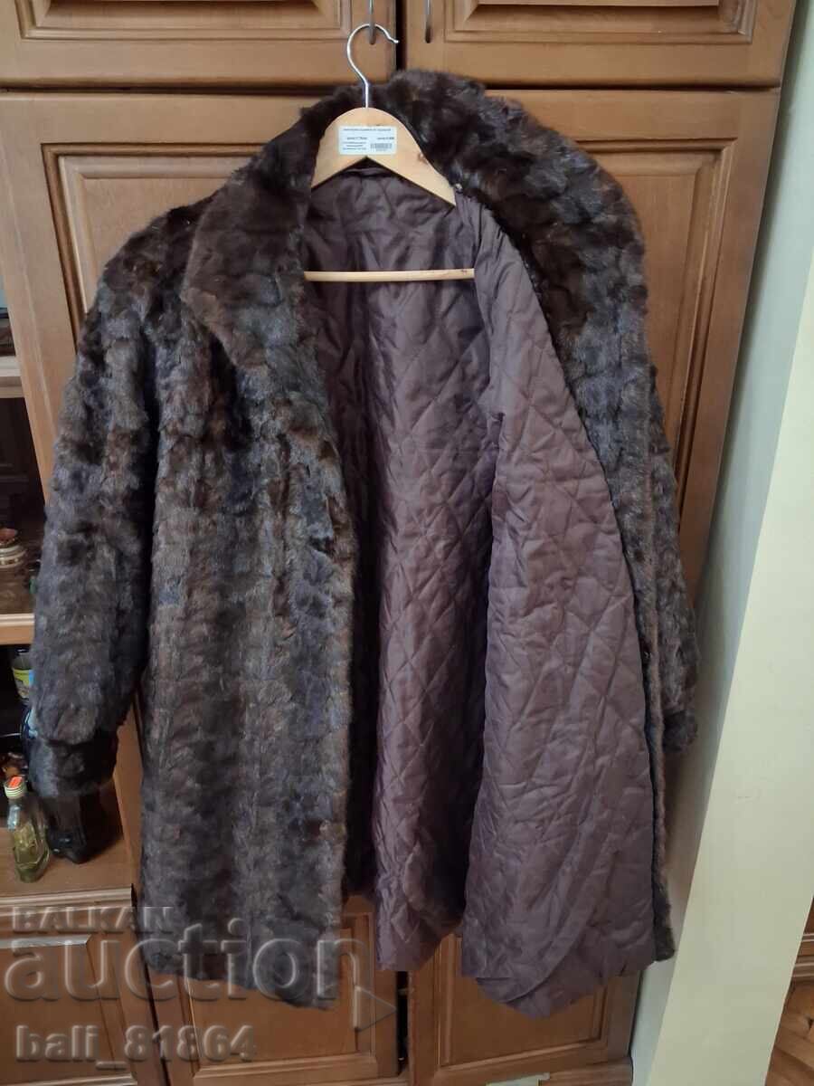 Palton din blană naturală de nurcă Palton din blană naturală de nurcă