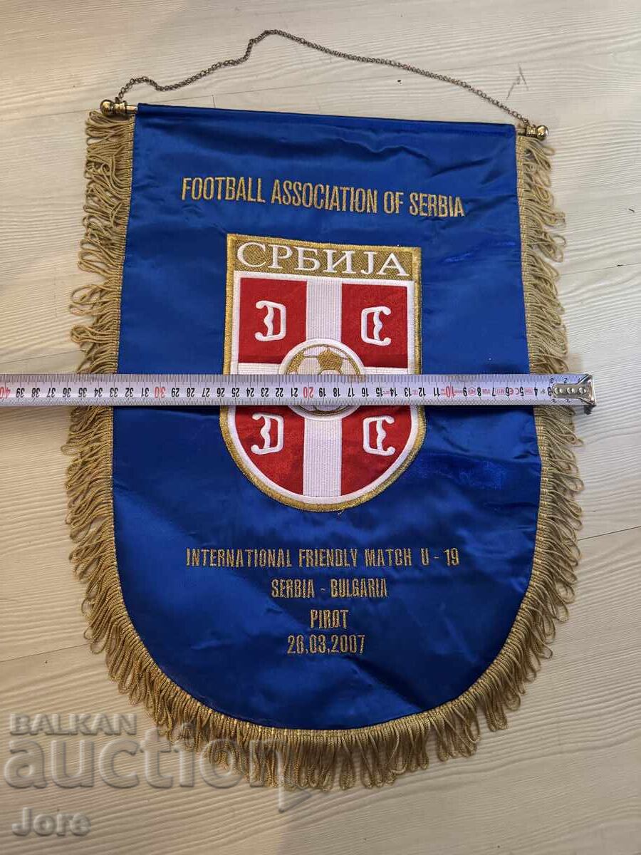 Serbia Bulgaria football flag