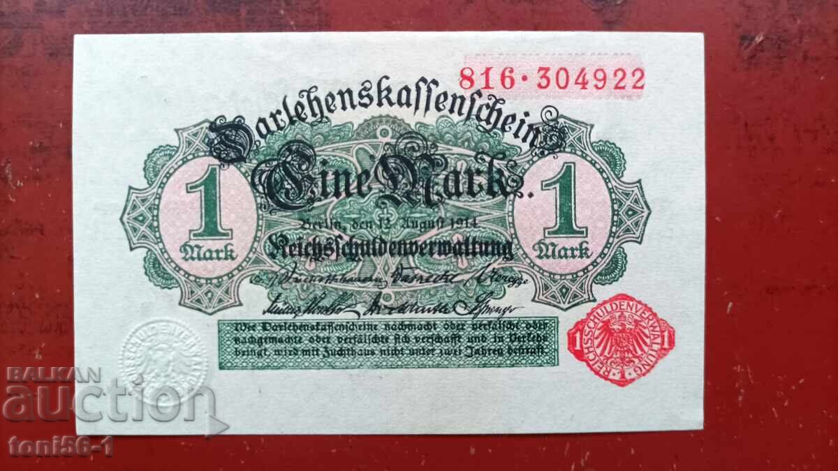 Германия 1 марка 1914 UNC