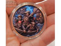 Мед 1 oz Пирати 2026 Цветен Раунд